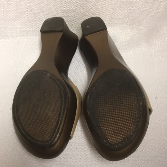 Talbots Ophelia 5 Slide On Sandals in Bamboo Pebbled Leather - Picture 7 of 10
